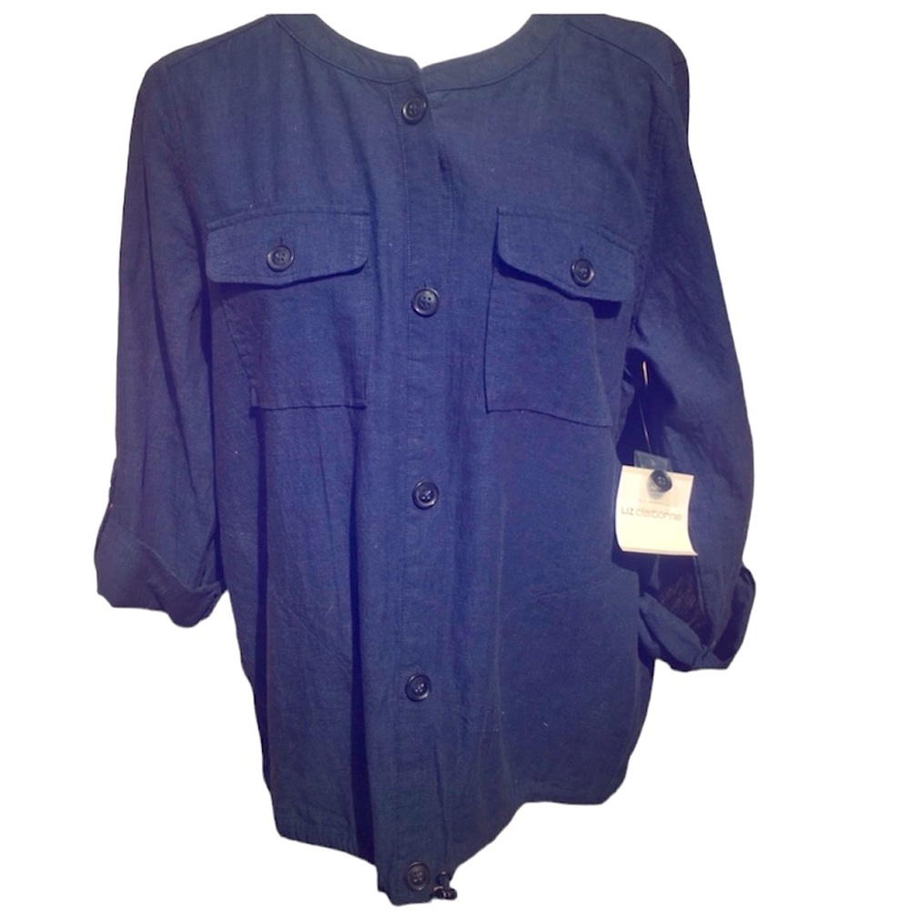 Liz Claiborne Indigo Button-up Shirt